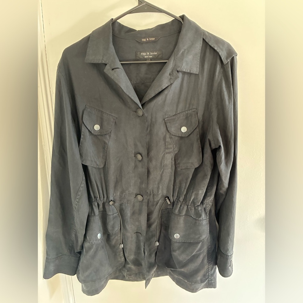 Rag & Bone 100% Silk Jacket Size 6 *read emo goth whimisgoth